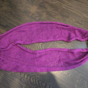 Magenta handknit infiniti scarf